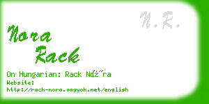 nora rack business card